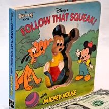 Disney&#39;s Follow That Squeak!  with Mickey Mouse (1993 Board Book) - £30.33 GBP
