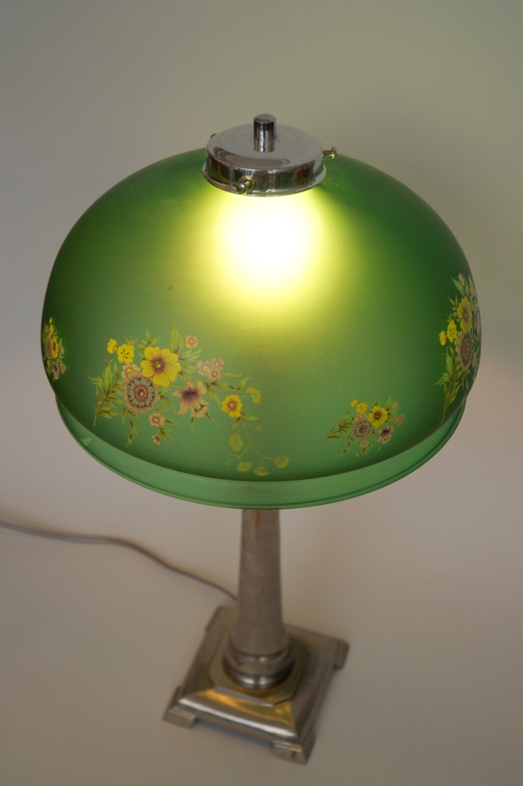 Beau Maison de Campagne Lampe Cuivre Nickel " Tentation " Pomme Pièce Unique Item image 12