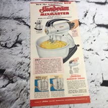 Vintage 1956 Print Ad Sunbeam Mixmaster Stand Mixer Baking Advertising Art - $9.89