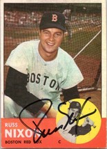 Russ Nixon Signed Autographed 1963 Topps Baseball Card Boston Red Sox - £7.04 GBP