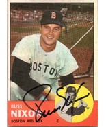 Russ Nixon Signed Autographed 1963 Topps Baseball Card Boston Red Sox - $8.90