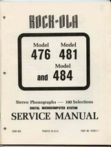 Rock Ola Models 476 481 484 Service Manual Parts Catalog Wiring Diagram ... - £69.47 GBP