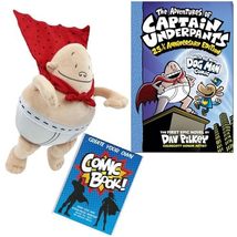 Dav Pilkey Adventures of Captain Underpants Toy Gift Set with Special 25 1/2 Ann - £55.03 GBP