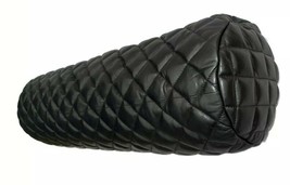 Bolster Leather Cover Yoga Cushion Pillow Roll Neck Soft Case Cushions Black 6 - £8.38 GBP+