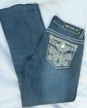 Miss Chic Womens Embellished Rhinestone Boot Cut Stretch Jeans Size 8 W ... - £18.56 GBP