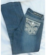 Miss Chic Womens Embellished Rhinestone Boot Cut Stretch Jeans Size 8 W ... - £18.57 GBP