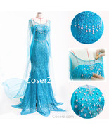 Custom Queen Elsa Dress Elsa Costume - £119.10 GBP