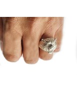 Men&#39;s Tiger ring sterling silver detailed .925 stamped 20mm wide - $164.12 CAD