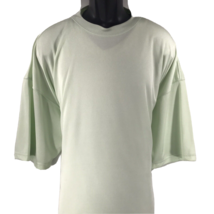 Daniel Ellissa Men&#39;s Sage Green T-shirt Dressy Crew Neck Polyester Knit ... - £15.73 GBP