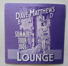 Dave Matthews Band Backstage Music Pass Original 2003 Summer Concert Tour Purple - £4.91 GBP