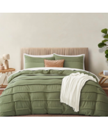 Oli Anderson Home Design Queen 90x90 Sage Green Duvet Cover 2 Pillowcase... - $30.00