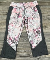 Tek Gear Yoga Capri Leggings Women&#39;s XL Pink Gray - £9.49 GBP