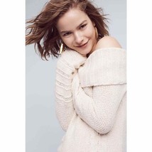 New Anthropologie Neves Off the Shoulder Pullover by Sleeping Snow XL $118 - $52.20