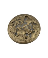 Vintage Gold Tone Fruit &amp; Vine Metal Jar Candle Lid Topper Potpourri 3⅝&quot; - $129.89 MXN