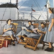 Nurses On Navy Ship Vtg 1953 Art Print - £7.77 GBP
