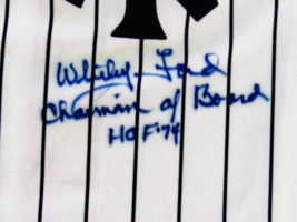 Whitey Ford Chairman Of Board Yankees Hof Signed Auto Majestic Jersey Steiner - £779.03 GBP