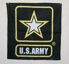 Wholesale Lot 6 22&quot;X22&quot; Black U.S. Army Strong Star Military Bandana - £28.24 GBP