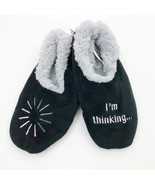 Snoozies Men&#39;s Slippers I&#39;m Thinking Large 11/12 Black - $275.14 MXN