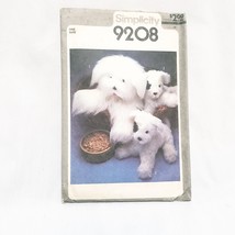 Puppy Dog &amp; Sheepdog Plush Sewing Pattern 9208 Simplicity 1979 23&quot; Precut - £13.92 GBP