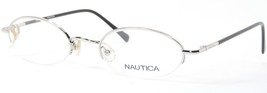 Vintage Nautica N7051 034 Silver Rare Eyeglasses Glasses Frame 48-20-135mm - £45.92 GBP