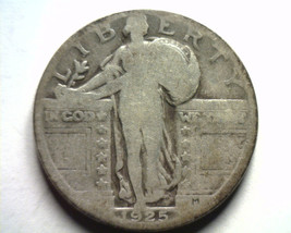 1925 STANDING LIBERTY QUARTER GOOD G NICE ORIGINAL COIN BOBS COINS FAST ... - $11.75