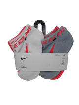 NIKE Girls Socks No Show Cushioned Athletic 6 Pair Swoosh Logo Size 10C-3Y - £13.59 GBP