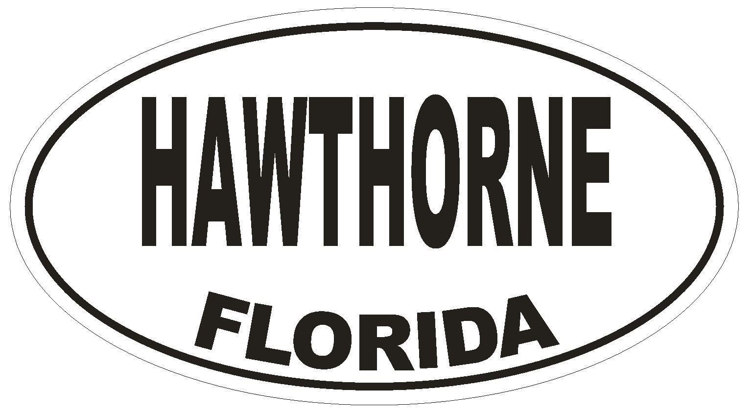 Primary image for Hawthorne Florida Oval Bumper Sticker or Helmet Sticker D1531 Euro Oval