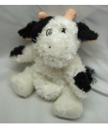 Animal Alley VERY SOFT BLACK &amp; WHITE COW 4&quot; Bean Bag Stuffed Animal Toy - $16.34