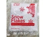 New! Faux Large SnowFlakes DIY Christmas Winter Crafts  Loose Snow 2.29oz - $4.95