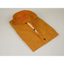 Mens INSERCH linen Shirt Banded Chinese Collar Sleeves-Less SS719 Sunburst image 8