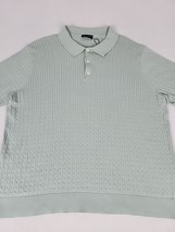 Tahari Seafoam Short Sleeve Knit Designer Polo Men&#39;s Size XL Mint Green ... - $34.99