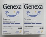 2 Pack - Genexa Stress Relief Tablets, 60 Ct Ea, Vanilla Lavender, Exp 0... - $20.89