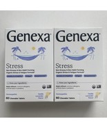 2 Pack - Genexa Stress Relief Tablets, 60 Ct Ea, Vanilla Lavender, Exp 0... - £16.55 GBP