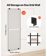 VEVOR 3 Packs Grid Wall Panels 2 x 6 ft Wall-Mounted Wire Display Racks ... - $126.49