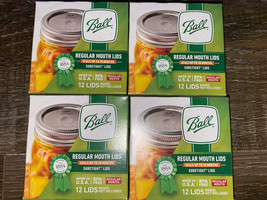 Ball ~ Canning Lids Fits Regular Mouth Size Jars Metal BPA Free ~ 48-Pack - £20.78 GBP