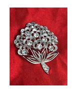 VTG Sarah Coventry Brooch Silver Tone Bridal Bouquet Flowers Costume Chr... - £15.88 GBP