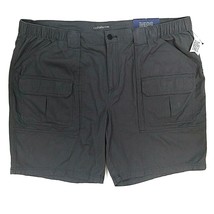 Croft &amp; Barrow Big Tall Side Elastic Cargo Shorts Mens 48 Gray Castlerock  - £20.07 GBP