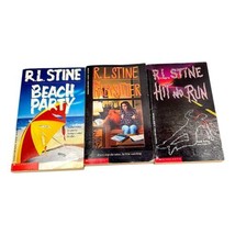 RL Stine Hit Run Babysitter Beach Party PB Books Lot 3 First Eds 90s - $37.57