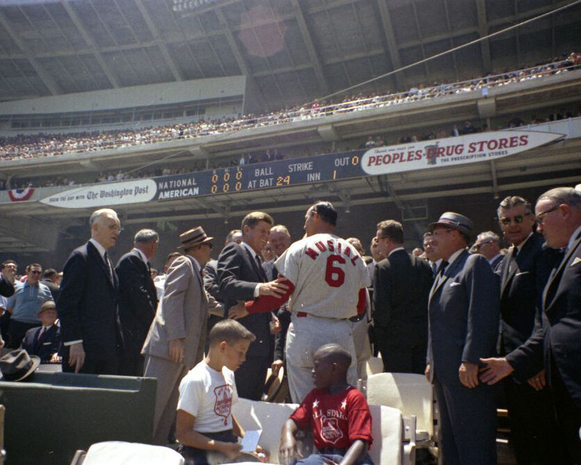 President John F. Kennedy with Stan Musial at MLB All-Star Game 1962 Photo Print - $8.81 - $14.69