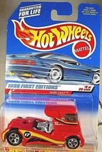 1999 Hot Wheels #914 First Editions 8/26 SEMI-FAST Red Variant w/2 Chrome Grill - £5.70 GBP
