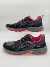 ASICS Gel-Venture 7 Women Size 12 Running Shoes Gray Pink Peach Black Athletic - £18.64 GBP
