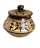 Small Artisan Made Pottery Pot with Lid Cusco Peru - $230.81 MXN