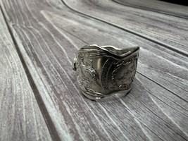 Vintage Silverplate Ornate Washington DC Spoon Ring Size 11.75 #110 - $11.88