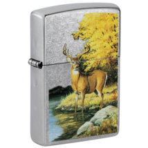 Zippo Lighter - Picken&#39;s Deer Creek Street Chrome - 46165 - $502.75 MXN