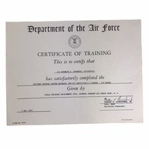 United States Air Force 1965 Department Certificate of Training Weapons ... - €6,64 EUR