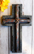 Rustic Western Layered Rust Finish Crossed Ropes Wall Cross Christian Pl... - $29.99