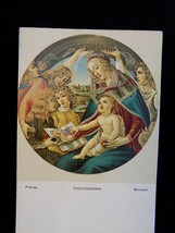Vintage ITALIAN Post card Botticelli INCORONAZIONE color postal cards - £5.44 GBP
