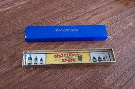 Old Waterman Waterman&#39;s Fountain Pen Box ONLY w/ Ink Advertising Insert  - $27.83