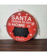 Rustic Red Farmhouse Christmas Countdown Chalkboard Sign - £7.63 GBP