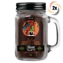 2x Jars Beamer Candle Espresso Crack Scented Odor Eliminator Candle | 12oz - £29.03 GBP